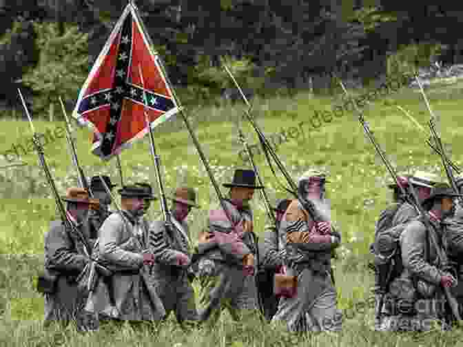 A Group Of Confederate Soldiers Marching Through A Forest In Georgia During The Civil War. The Last Days Of The Confederacy In Northeast Georgia (Civil War Series)