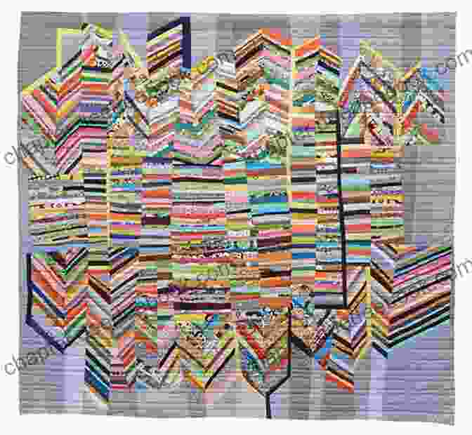 A Vibrant Modern Quilt Featuring A Combination Of Classic And Skinny Strippy Chevrons In A Playful Arrangement Striking Strippy Chevrons: ScrapStashtic Deluxe Teachable Moments