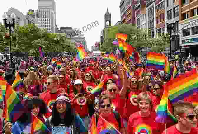 An Image Of A Group Of People Marching In A Pride Parade, Holding A Sign That Says 'Bite Me The Pride' Bite Me (The Pride 9)