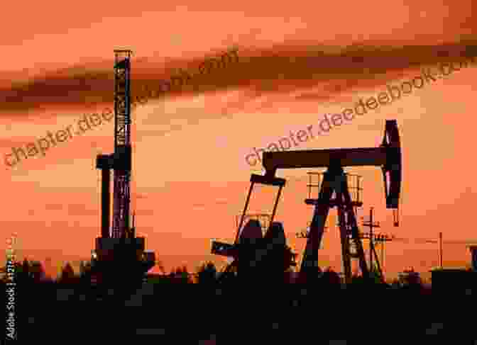 An Oil Derrick Silhouette Against A Desert Sunset. Great American Outpost: Dreamers Mavericks And The Making Of An Oil Frontier