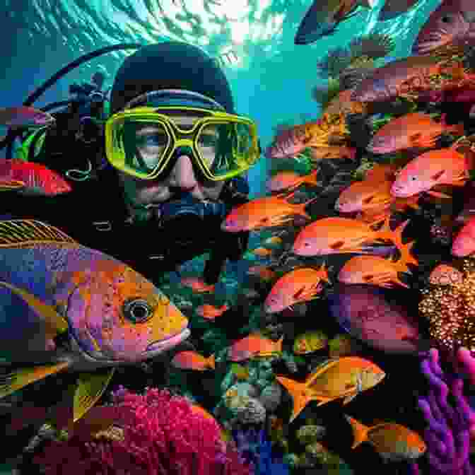 Divers Explore A Vibrant Coral Reef In The Caribbean Sea, Surrounded By Schools Of Colorful Fish. COLOMBIA: Hidden Colombia Is The Guide To Your Adventure In Colombia