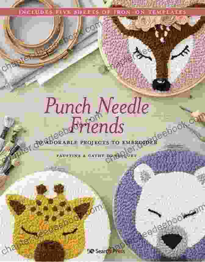 Photo Of A Faustine Punch Needle Friend, A Cute Embroidered Character Made With Colorful Yarn Punch Needle Friends Faustine