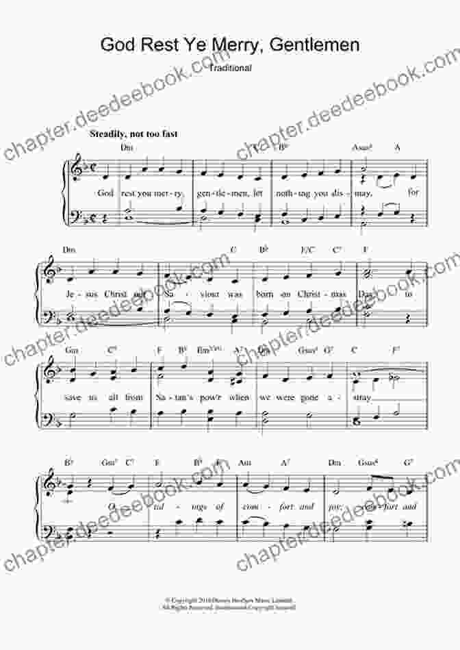 Sheet Music For God Rest Ye Merry, Gentlemen Arranged For Piano Solo English Carols For Piano Solo