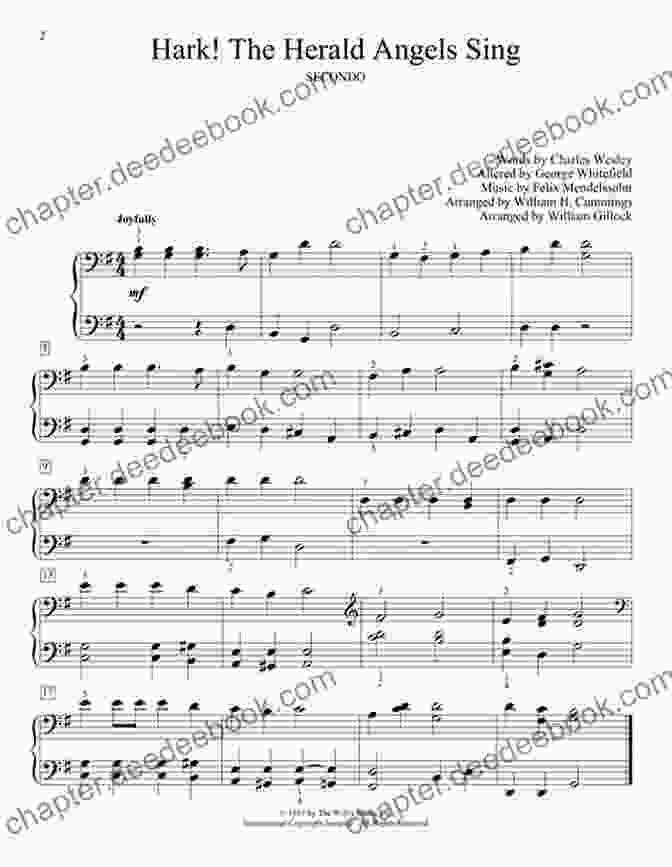 Sheet Music For Hark! The Herald Angels Sing Arranged For Piano Solo English Carols For Piano Solo