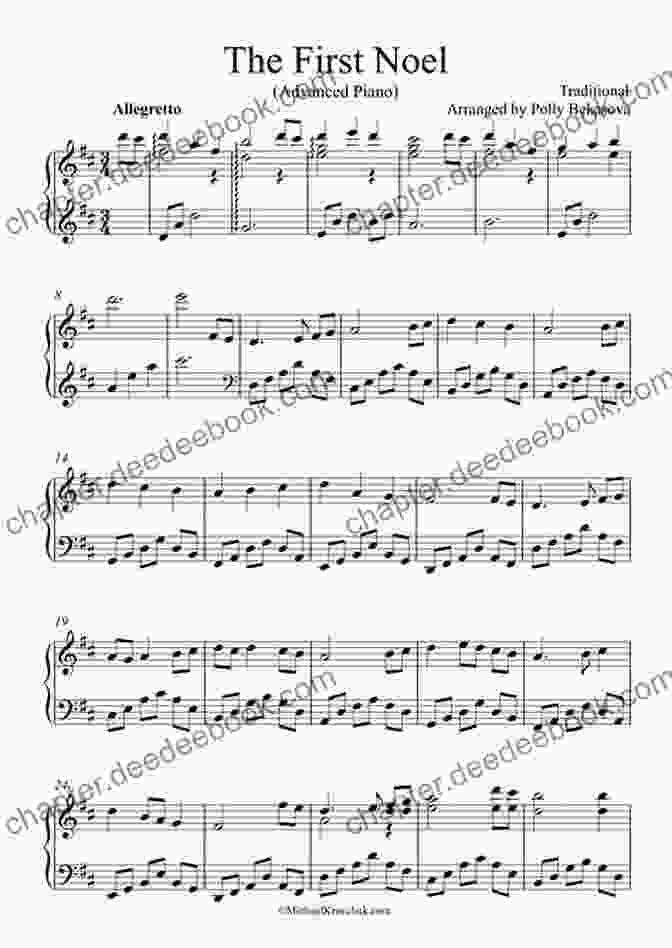 Sheet Music For The First Noel Arranged For Piano Solo English Carols For Piano Solo