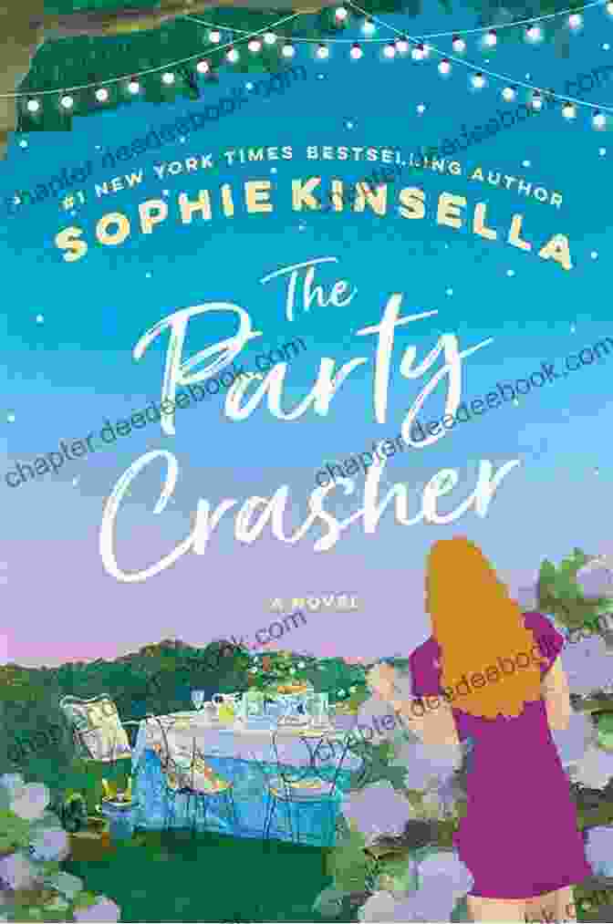 The Party Crasher Book Cover With A Woman In A Red Dress Holding A Mask. The Party Crasher: A Novel